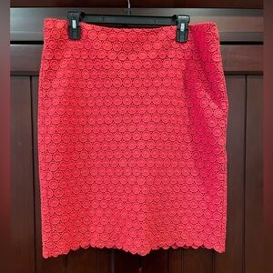 Cynthia Rowley salmon color lace pencil skirt. NWOT.